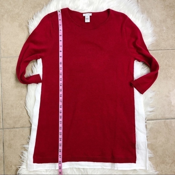 New J. Jill Linen Side Panel 3/4 Sleeve Sweater - Picture 7 of 8